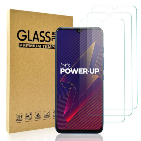 KLYEU Protecteur D'écran pour Wiko Power U20, protecteur d'écran film de protection film blindé HD 9H film Verre Trempé Compatib