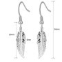 Boucles d'oreilles en Argent 925 Femme Boucles d'oreilles Pendantes Plume Boucles d Oreilles pour Femme