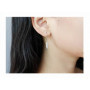 Boucles d'oreilles en Argent 925 Femme Boucles d'oreilles Pendantes Plume Boucles d Oreilles pour Femme