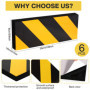 SaiXuan Mousse Protection Garage, 6 Pièces Protection Portiere Voiture, 30 x 10 x 1.8 cm, avec Adhésif Puissant, Protection Mur 