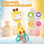 JoyPlus Jeux Eveil Bebe 6 Mois, Jouet Musical Hochet Bébé 6 12 Mois, Girafe Musique Hochet Jouet avec Anneau Dentition et Lumièr