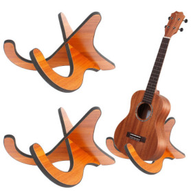 Support en Bois pour Ukulélé, 2 Pcs Supports pour Ukulélé Conviennent à la Guitare au Ukulélé et à la Mandoline, Support de Guit