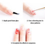 6 pièces Pinceaux en Détail à Ongles, Pinceaux Peinture Professionnels Pinceaux en Détail à Ongles Trousse pour DIY Nail Art Des