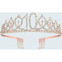 BOBOZHONG Couronne à Strass & Écharpe Pailletée Rose Gold pour Fille de 10 Ans – 'It's my 10th Birthday' – Cadeau d'Anniversaire