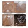 Lot de 20 boules décoratives transparentes en plastique remplies - Décoration de fête - Boules décoratives rondes en forme de cœ