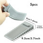 Lot de 5 butées de porte en caoutchouc transparent – Cales robustes de qualité supérieure pour sol et terrasse (gris)
