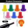 Lot de 7 capsules en silicone réutilisables - 7 couleurs - Pour vin de diamètre 1,8 cm à 2,2 cm - Diamètre intérieur de l'embouc