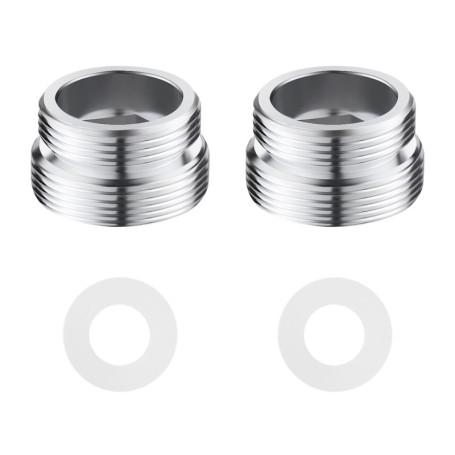 Adaptateur de robinet de 2 pièces, accessoires de robinet de raccordement avec joints en caoutchouc, adaptateurs de robinet file