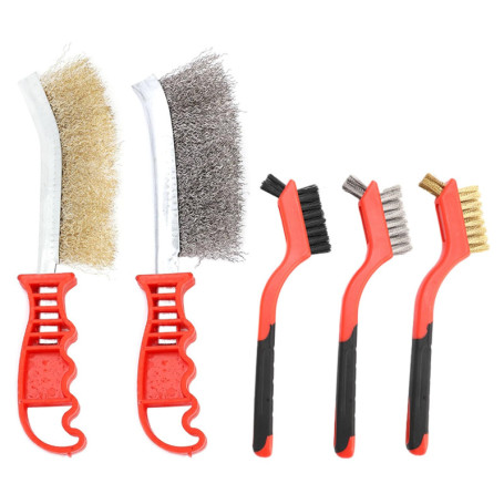 Lot de 5 brosses métalliques multifonctionnelles - Brosse en fil de laiton - Brosse de nettoyage - Pour nettoyer et enlever la r