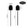 Lot de 2 brosses de toilette en silicone - Poils doux - Longue poignée - Nettoyeur de toilettes accroupi - Convient pour les toi