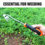MEMOFYND Outil de désherbage en 1 pièce avec 1 paire de gants en gaze de coton, crochet de désherbage à quatre dents, outil de d