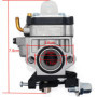 Hippotech Carburateur de remplacement pour Mitsubishi MP11-001 CG260 TL26 TL33 TU26 TU33 de remplacement pour Zenoah G23LH G26L 