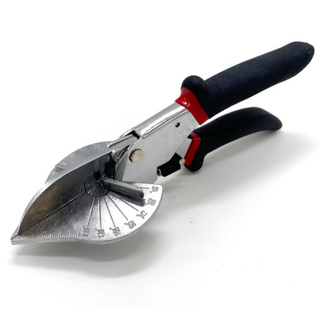 Ciseaux à onglet multi-angles - Outils à main - Angle réglable de 45 à 135 degrés - Pour moulures en bois et vinyle