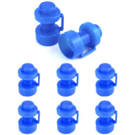 QWORK 8 Pièces Embouts de Trampoline Ø 25 mm, Bleu