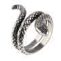 Yhuasia Bague Serpent, 4 Pièce Punk Rock Serpenti Bague, Vintage Serpenti Bague, Bague Serpent pour Femme, Réglable Serpent Bagu