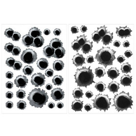 2 Autocollants De Trou De Balle, Autocollants De Trou De Balle Simulés, Autocollants De Décoration De Voiture Modifiés, Adaptés 
