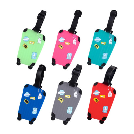 CHSZSH 6 Pièces D'Étiquettes À Bagages, Étiquettes À Bagages En Plastique Souple, Étiquettes À Bagages Pour Avion, Étiquettes D'