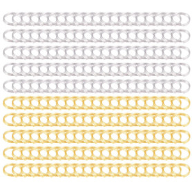 Anneaux de saut en acier inoxydable 200 PCS, anneaux doubles ouverts, interfaces clés, anneaux ronds en fer, accessoires de port
