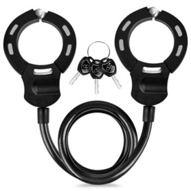 Gaethra Antivol Trotinette Electrique, 1.2m Antivol Velo, Câble Antivol à Clef avec Menotte, Cadenas Trottinette Électrique pour