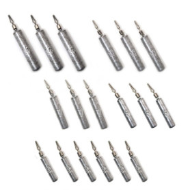 WJUAN Plombs de Pêche Fer Poids Pêche Plombs Poids, avec Boîte de Pêche 18 Plomb 3,5 à 14 g, pour Terminal de Pêche en Plein Air