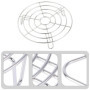 Grille Ronde en Acier Inoxydable - Support Polyvalent pour Cuisson à la Vapeur, Refroidissement & Friture, Accessoire de Cuisine