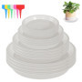 16 Pièces Coupelle Pot de Fleur Soucoupe Pot Fleur Plastique Soucoupes Pots de Fleurs avec 18 Étiquettes sous Pot de Fleur Rond 