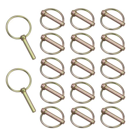 Lot de 17 goupilles pliantes M8 avec anneau, ensemble de goupilles pliantes M8, assortiment de boulons, goupilles à goupille de 