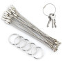 Lot de 22 porte-clés en fil de fer de 15 cm - Grand câble - En acier inoxydable - Pour l'extérieur et la randonnée - Résistant -