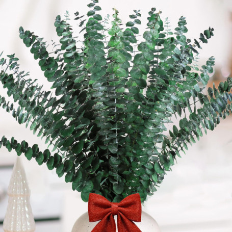 Neuytiky 20 Pièces Eucalyptus Seches,Naturel Fleurs Séchées Tiges D'Eucalyptus Véritable et Conservées de 43cm,Tige D'Eucalyptus