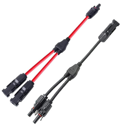 Frogetu 1 Paires Câble Solaire 6 mm² y Distributeur,Câble PV Parallèle Mâle MMF et FFM,Connecteur Photovoltaïque,Imperméable Con