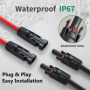 Frogetu 1 Paires Câble Solaire 6 mm² y Distributeur,Câble PV Parallèle Mâle MMF et FFM,Connecteur Photovoltaïque,Imperméable Con