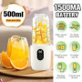 BIZOI Mixeur Portable, Personal Fresh Juice Mixer, Mini Mixeur avec Écran LED, Blender Smoothie Portable, pour Shakes, Smoothies