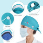 Comius Sharp 6 Pièces Bonnet Gommage Bouffant, Casquettes de Travail Réglable Respirants, Casquette Imprimé Unisexe pour Fournit
