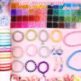1200 Pcs Perles De Bracelets, Rond Perles Pour Bracelet, 48 Couleurs Perles En Verre Pierre Naturelle, Kit Bracelet, Kit Fabrica