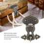 10 Pcs Vintage Hasp Box Hasp Lock Latch Décoratif Rétro Bronze Gravé Designs Hasp Treasures Boîtes Hasp Lock avec Vis pour Boîte