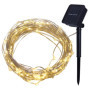 Guirlande lumineuse solaire, 4 m, 40 LED, fil de cuivre, 8 modes, protection IP43, pour sapin de Noël, jardin, chambre, balcon, 