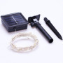 Guirlande lumineuse solaire, 4 m, 40 LED, fil de cuivre, 8 modes, protection IP43, pour sapin de Noël, jardin, chambre, balcon, 