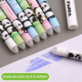 Lot de 4 stylos à bille effaçables avec 20 recharges, motif panda de dessin animé, stylo effaçable, 0,5 mm, pour fournitures sco