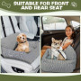Otauoaea Siege Auto Chien Petite Taille, Panier Voiture Sûr et Confortable, Avec Coussin Dehoussable et Lavable, Laisse de Sécur