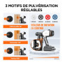 Litheli Pistolet à Peinture, Moteur sans Balai 500 W, réglage du débit d'air et de Peinture, 3 Modes de pulvérisation, 4 Buses, 