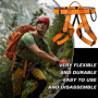 Harnais D'escalade, Baudrier Escalade Avec Gants, Baudrier Escalade Harnais, Demi-sangle d'escalade pour Alpinisme, Harnais Guid