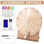Roue De La Fortune,35 CM 12 Slots Roue De La Chance Avec Un Marqueur,Roue De Jeu De Mariage,Roue De Prix En Bois,Roue De Prix En