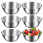 Bo À Mélanger En Métal,6 Pièces Bol Mélangeurs,Bols En Acier Inoxydable,Bo A Mélanger,Bol A Mixer En Inox Pour Cuire Et Servir, 
