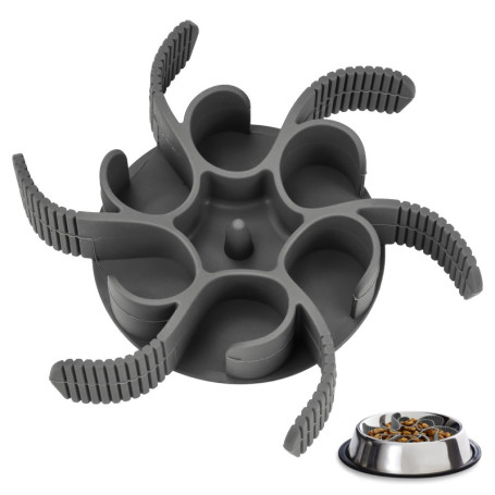 HWSWSH Gamelle Anti Glouton Chien Silicone Découpable, Insert Degamelle Anti-glouton Chat, Gamelle d'Alimentation Lente Animaux 