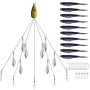 Blueshyhall Leurre de Pêche, 5 Bras Alabama Rig appât de pêche, Umbrella Rig, Alabama Rig Leurres de Pêche Perche Bass, Appât Ar