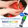 Testeur pH 5 en 1 avec compensation température, mesure pH, TDS, EC, salinité, température, affichage LCD, pour eau potable et p