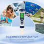 Testeur pH 5 en 1 avec compensation température, mesure pH, TDS, EC, salinité, température, affichage LCD, pour eau potable et p