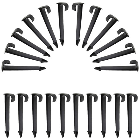 sinzau Lot de 50 ancrages de fixation pour tuyau d'arrosage Noir
