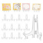 UKOFEW 12 Pièces Support de Chevalet en Plastique, Plastique Transparent Chevalets, Plaque de Support Transparent pour Décoratio