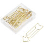 Paper ClipsTrombones en Métal Flèche Clips école Fournitures de Bureau Organisation Personnelle, 12Pcs Trombones en or Grands Ha